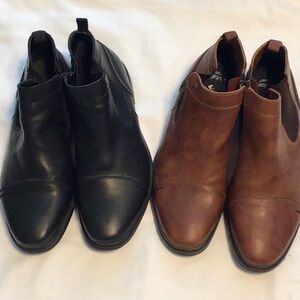Sonoma Men’s Side Zip Boots in Black Size 10.5 and Brown Size 11